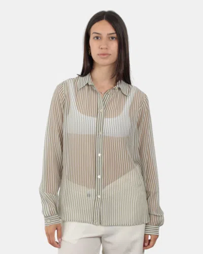 Jucca Shirt Shirt  In Striped Muslin - 803 Desert In Gray
