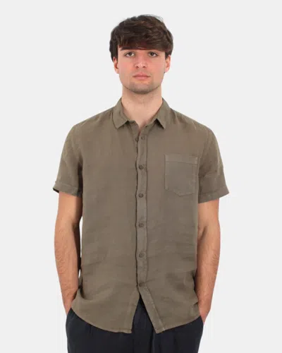 40 Weft Shirt Shirt  Half Sleeve With Pocket - W2359 Green Sage