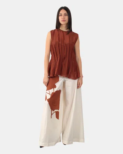 Liviana Conti Trousers  Mod. Ilaria - Ros-5 Rosa Macro Cocc In Neutral