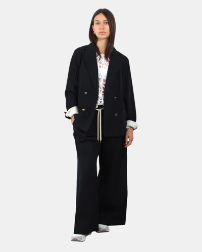 Jucca Trousers  With Washed Pences - 582 Navy In Blue