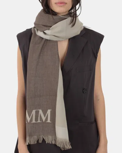 Max-mara-leisure Scarf Mm Max Mara Mod. Crown - 001 Light Grey