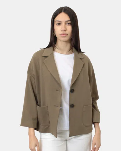 Circolo 1901 Blazer Monopetto  In Sweatshirt - Cardamom In Brown