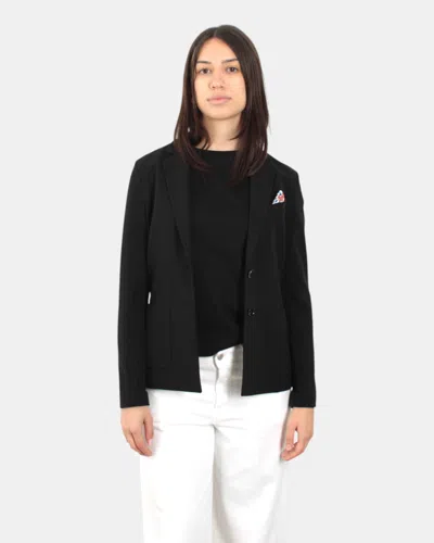Circolo 1901 Blazer Monopetto  In Piquet - Black In Black