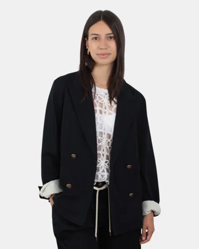 Jucca Double-breasted Blazer  Washed Effect - 582 Navy