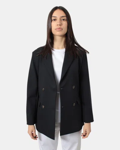 Max-mara-leisure Blazer Double-breasted Mm Max Mara Mod. Marble - 004 Blue