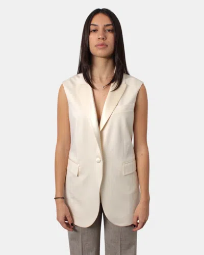 Circolo 1901 - White Vest In Neutral