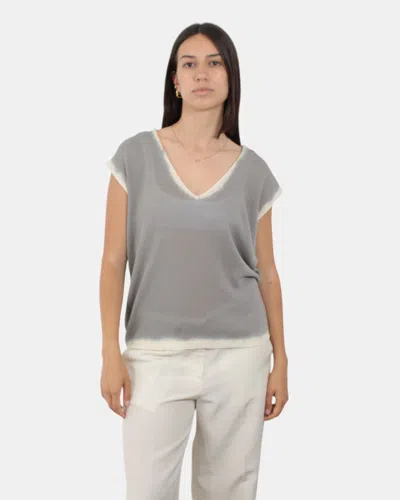 Jucca Knitted Or Crocheted  Mod. Kimono - 275 Stone In Gray