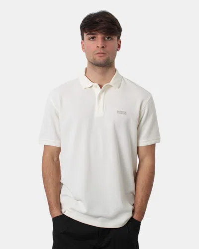 Barbour International Short Sleeve Pole  Mod. Charlie Textured - Wh32 Whisper White In White