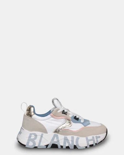 Voile Blanche Sneakers  Mod. Club105. - Sand/white/light Blue