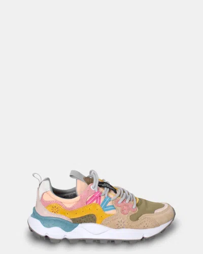 Flower Mountain Sneakers  Mod. Yamano 3 - Dark Rose/chestnut