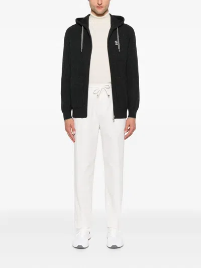 Brunello Cucinelli Cotton Track Pants In White