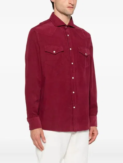 Brunello Cucinelli Easy Fit Western Shirt In Corduroy