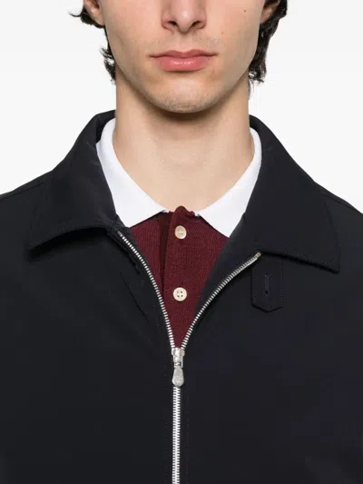 Brunello Cucinelli Zip-fastening Elasticated-hem Bomber Jacket In Black