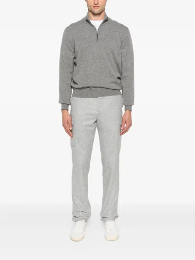 Brunello Cucinelli Wool Cargo Pants In Gray