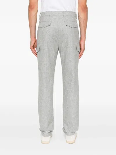 Brunello Cucinelli Wool Cargo Pants In Gray