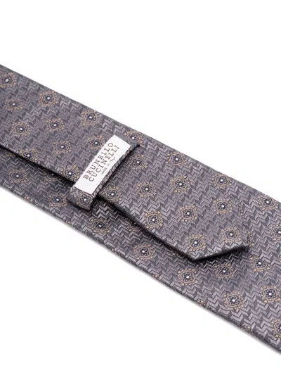 Brunello Cucinelli Tie In Gray