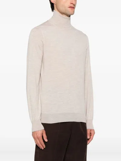 Brunello Cucinelli Men Turtle-neck Fine Gauge Sweater In Neutral
