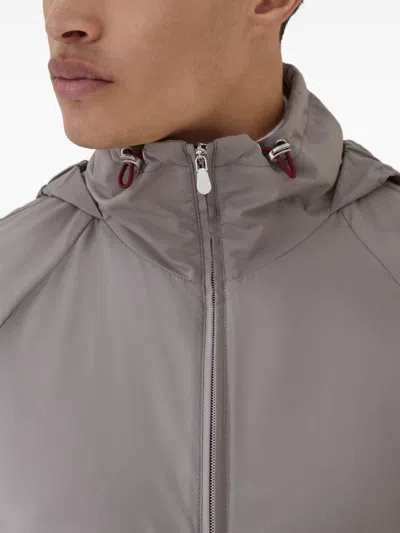Brunello Cucinelli Water Resistant Blouson Jacket In Gray