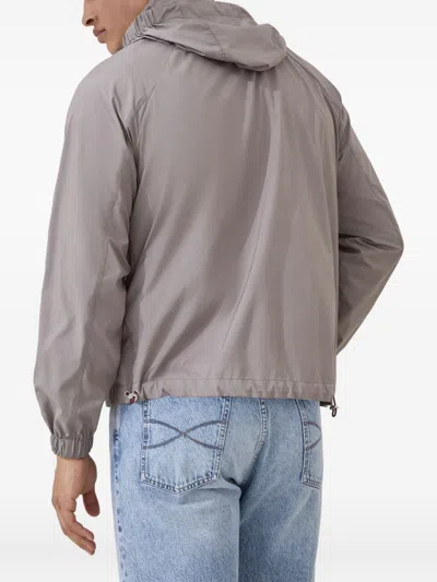 Brunello Cucinelli Water Resistant Blouson Jacket In Gray