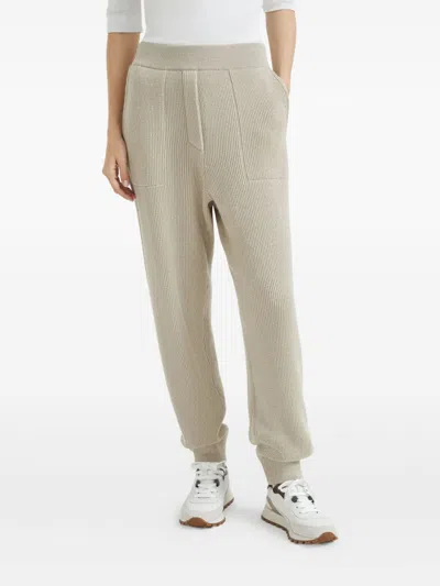Brunello Cucinelli Women Cashmere Trousers In Neutral