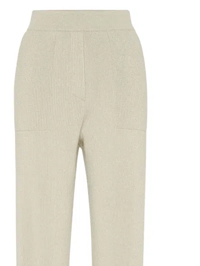 Brunello Cucinelli Women Cashmere Trousers In Neutral
