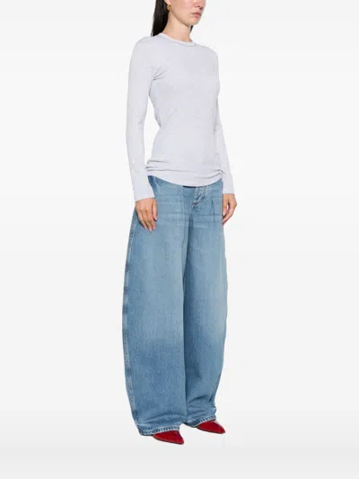 Brunello Cucinelli Crewneck Cotton Sweater With Back Keyhole Detail