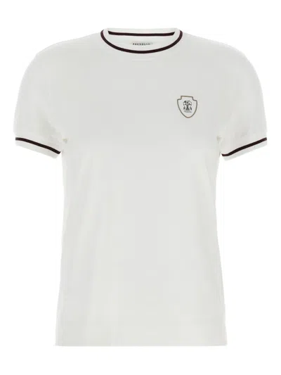 Brunello Cucinelli Embroidered-detail Cotton T-shirt