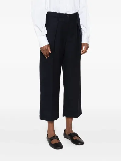 Brunello Cucinelli Pleated Wool Trousers In Black