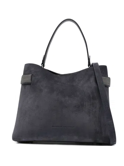 Brunello Cucinelli Women Suede Leather Handbag