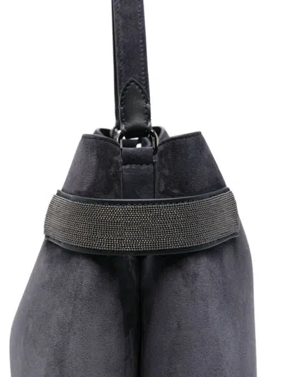 Brunello Cucinelli Women Suede Leather Handbag