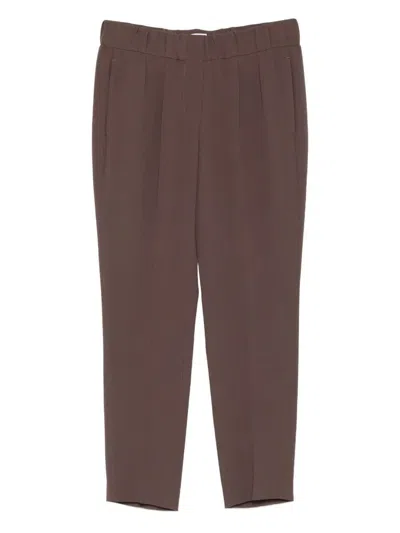 Brunello Cucinelli Women Tailored Jogger Pants In Brown
