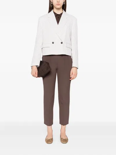 Brunello Cucinelli Women Tailored Jogger Pants In Brown