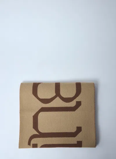 Burberry Men Logo Wool Scarf
