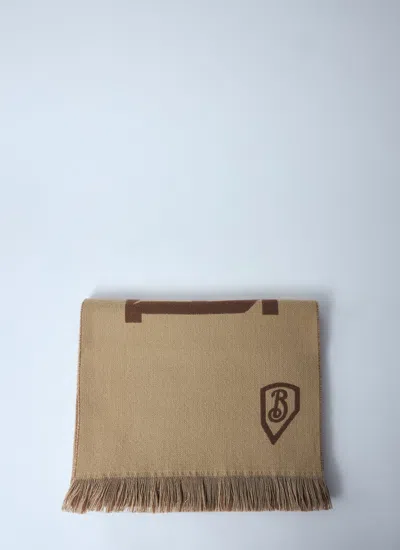Burberry Men Logo Wool Scarf