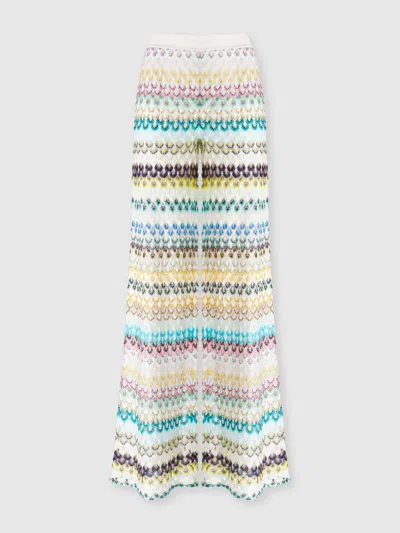 Missoni Palazzo Pants In Lace In Multi