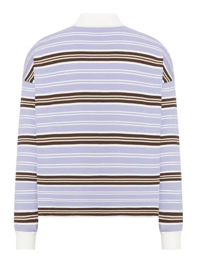 Celine Polo Sweater In Striped Cotton