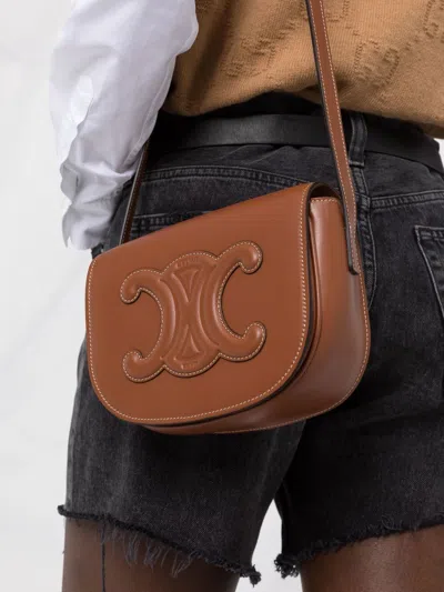 Celine Women Cuir Triomphe Folco Borsa A Tracolla