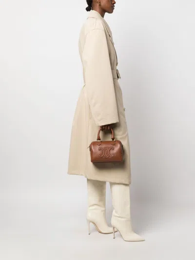 Celine Women Cuir Triomphe Leather Handbag