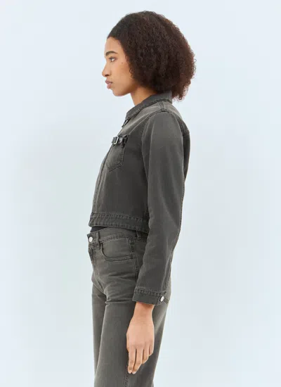 Coperni Women Workwear Denim Jacket In Gray