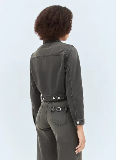 Coperni Women Workwear Denim Jacket In Gray