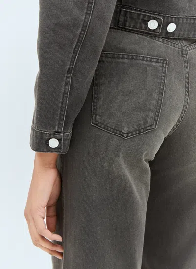 Coperni Women Workwear Denim Jacket In Gray
