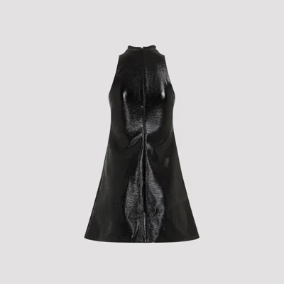 Courrèges Courreges 2 Pockets Vinyl A-line Dress Women In Black