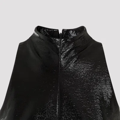 Courrèges Courreges 2 Pockets Vinyl A-line Dress Women In Black