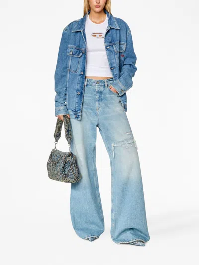 Diesel T-angie T-shirt In Stretch Cotton In White