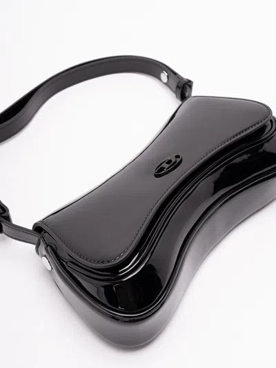 Diesel `play Mirror` Charm With Glossy Finish In Black