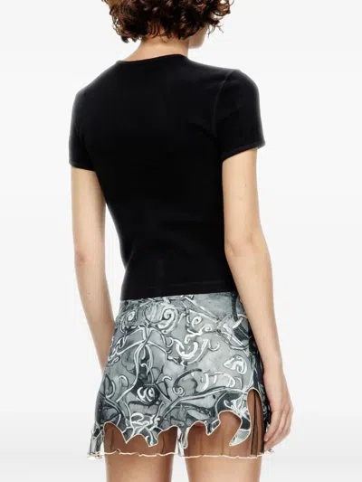 Diesel Foil` Print In Black