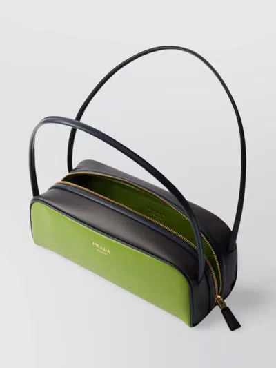 Prada Borsa A Spalla In Pelle Verde Donna