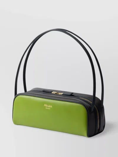 Prada Borsa A Spalla In Pelle Verde Donna