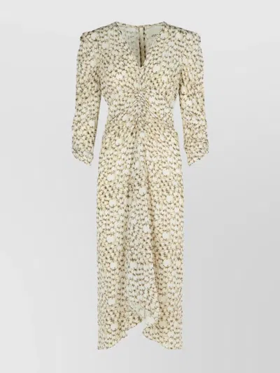 Isabel Marant 'albini' 'ecru' Silk Dress In Neutral