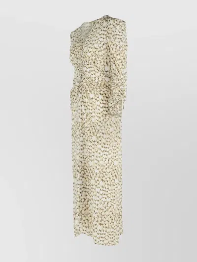 Isabel Marant 'albini' 'ecru' Silk Dress In Neutral